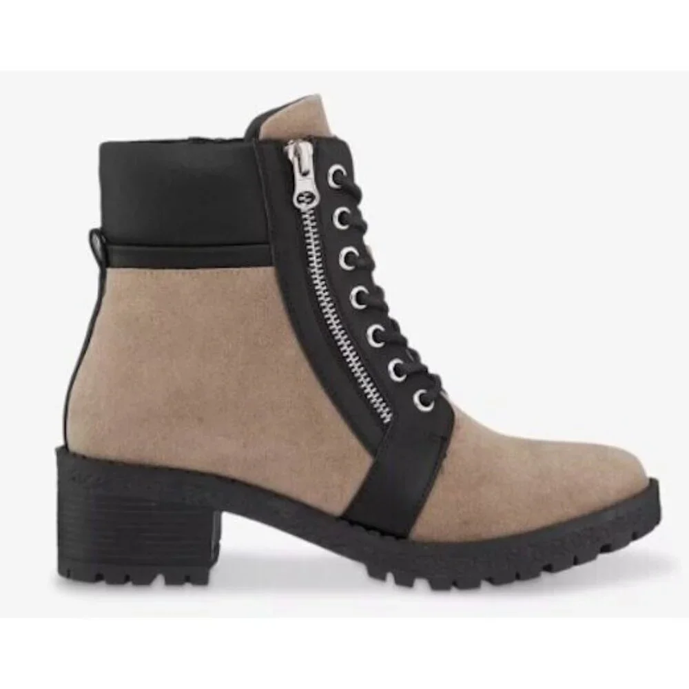 Women’s GC Shoes Taylor Combat Bootie Tan / Black Size: 8 NIB
